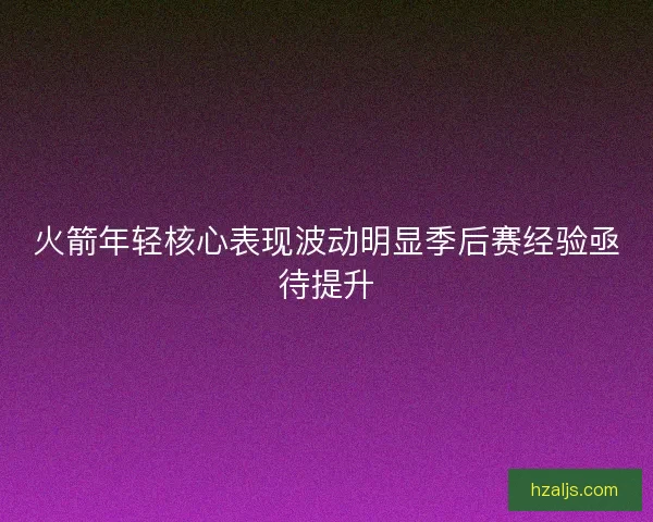 火箭年轻核心表现波动明显季后赛经验亟待提升